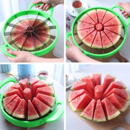 Watermelon Slicer Cutter Fruit & Vegetable Tools Stainless Steel Large Size Sliced Watermelon Cantaloupe Slicer Fruit Divider Kitchen Gadgets ss0428