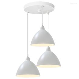 Pendant Lamps 3 Heads E27 Lights Modern Hanging Ceiling Wood Aluminum Restaurant Dining Table Kitchen Bed Decoration Bar