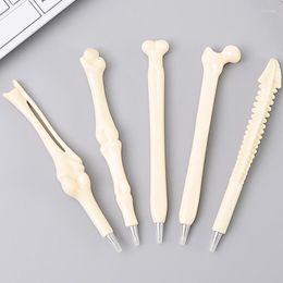 Pcs/lot Novelty Bones Ballpoint Pens Black Ink 0.5mm Bone Ball Pen Korean Stationery Gift For Kids Office School Supplies