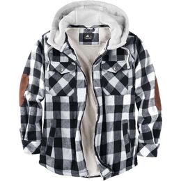 men's flannel shirt jacket wool lined plaid jacket full zip hooded sweater winter jacket winter jacket mens winter jacket 7J1A5