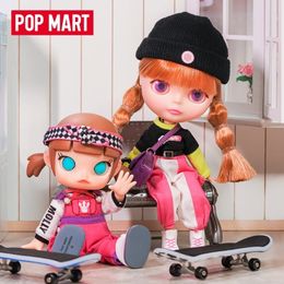 Dolls Arrival POP MART Molly Blyth BJD Skateboard Slide Big Size Anime Joint Body Toys Girl Gift Popmart Action Figure 230427