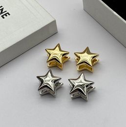 Enkel modestjärna studörhänge designer guld sier studs för kvinnor öron bokstäver charm smycken julklapp