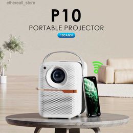 Projectors P10 Global mini Android Projector 4K WIFI Bluetooth 64GB Android 10 Electric Focus 1080P Home Cinema Outdoor portable Projetor Q231128