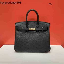 Ostrich Handbags Tote Bag Leather Premium Black 3025mini Small Portable Togo Litchi Pattern1jrx Have Logo