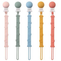 Pacifier Holders Clips# BPA Free Antidrop Onepiece Food Grade Silicone Baby RUSTFREE Dummy Holder Nipple Accessories 230427