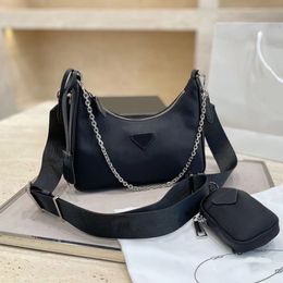 Sale 3 piece man womens Luxurys Designers bags high quality handbags cleo hobo purses nylon chain lady handbag crossbody shoulder wholesale totes fashion H4zj#