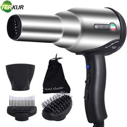 Hair Dryers 8000W Blow Dryer with Diffuser Ionic Hairdryer Extended Lifespan AC Motor 2 Speed and 3Heat Setting Cool Shut Button Fast Drying 231127