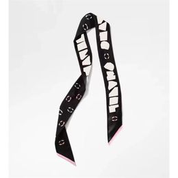 Fashion Brand Designer Print Floral Silk Scarves Headband for Women Elegant Bag Ribbon Small Scarf Tie Hair Handbag Wrist 6 * 120CM