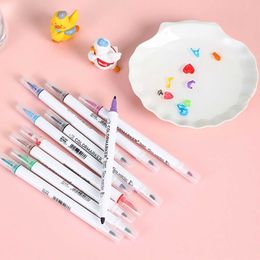 12pcscolor Brush 12 Colours Magical Painting Pen Water Floating Doodle Pens Children Montessori Drawing Markers Early Education Toys Marker P230427