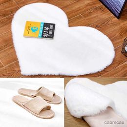 Carpets Imitation Fur Carpet Home Decor Soft Plush Heart Shaped Warm Pet Mat Kids Bedroom Rugs Shop Sofa Area Cushion