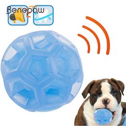 Toys Benepaw Durable Dog Ball Squeaker Natural Rubber Floatable Pet Chew Toys For Small Large Dogs Dental Care Puppy Training Game