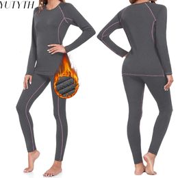 Women's Thermal Underwear Winter Women's Thermal Underwear Set Long Johns Tops Warm Pants Suit Ladies Sports Base Layer Set Top Bottom Women Clothing 231128