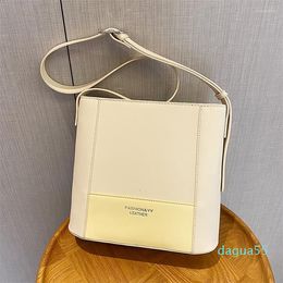 Evening Bags Women Shoulder Bag Summer Simple Contrast Color Messenger Pack Texture Commute PU Leather Crossbody