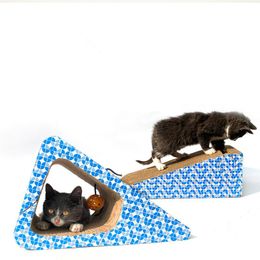 Scratchers Cat 3D Scratching Board Corrugated Wearresistant Scratcher Cat Toy Cat Claw Board Pet Supplies