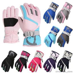 Children's Mittens New Children Kids Warm Snow Gloves Boy Girls Ski Snowboard Mittens Windproof Waterproof Thicken Keep Warm Gloves Winter Must