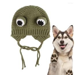 Dog Apparel Winter Knitted Hat Autumn And Medium Large Hood Windproof Warm With Dreadlocks Pets Accessories
