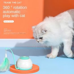 Toys New pet supplies electric cat toy twoinone amusing cat device fun and fun stick cat play plate pet accessories