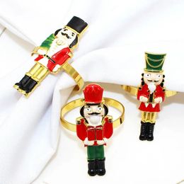 Napkin Rings 1PC Christmas Napkin Ring Holders Xmas table Decoration for home Metal reindeer horne tissue ring Wedding Banquet el Decor 231127