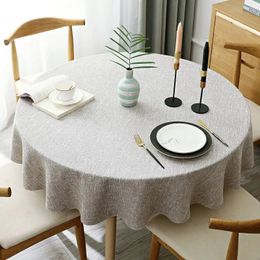 Table Cloth Plain Cotton and Linen Round Tablecloth Solid Colour Cover For Dining Tea Home Obrus Tafelkleed mantel de mesa 231127