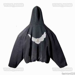 Designer Kanyes Classic Wests Luxury Hoodie Three Party Joint Name Peace Dove Printed Mens and Womens Yzys Pullover Sweater Hooded 6 Colour 2EL6V