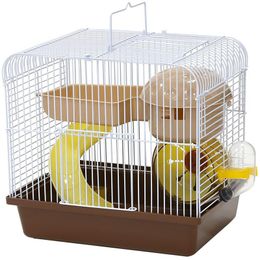 Cages Villashaped Wire Cage With Feeding Bowl Running Roller Skating Toy Doublelayer Hamster Cage