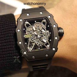 Designer Ri mlies Luxury watchs barrel Wristwatch mens Mechanics Wine Watches watch r rm35-01 series automatic machinery black carbon Fibre tape men