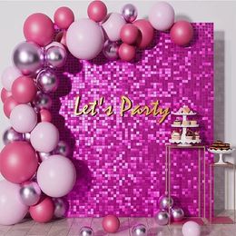 Other Event Party Supplies 3*8/4*6Ft Sequins Shimmer Wall DIY Decoration Clear Grid Panel Backdrop Stand Party Shiny Background Birthday Wedding Display 3D 231127
