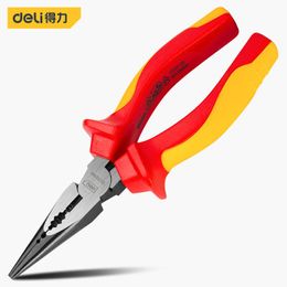 Tang 6'' 8'' 1000 V Multifunction Insulated and Labour Saving Needle Nose Pliers Insulated Rubber Coated Handle Electrician Hand Tool