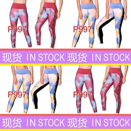 Women's Pants ABCDE Fitness Wear Athletic Yoga Dancing Quick-dry Stretch Leggings Paneled With The P 997