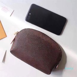 Pink sugao makeup bag genuine leather cosmetic bag clutch purse travel bag designer handbags print letter with box serial number225y
