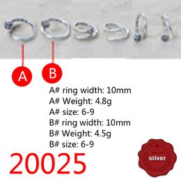 20025 Fashion Ring Cross Flower Nail S925 Sterling Silver Opening Personalised Index Finger Youth Trend Piece Vintage Punk