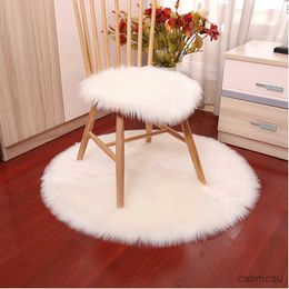 Carpets Soft Small Sheepskin Rug Chair Cover Bedroom Mat Wool Warm Hairy Carpet Seat Washable Colours