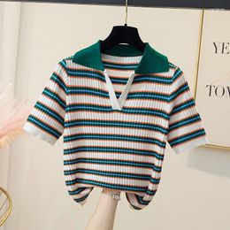 Women's Sweaters Oversized Summer Thin Basic Sweater Pullover Short Sleeve Button Knitting Jumper Casual Shirt Big Size 4XL Knitwear Top