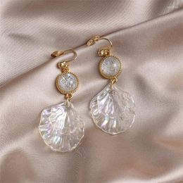 Dangle Earrings Summer Mermaid Bubbles Shell For Women Fairy Tale Korean Glass Ball Drop Jewelry