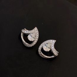 2023 Luxury quality S925 silver charm stud earring with diamond special have stamp PS7913A