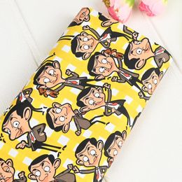 Fabric wide110cm Cartoon Mr Funny Cotton Fabric Material Patchwork Sewing Fabrics Quilt Needlework DIY Cloth