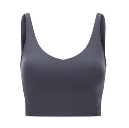 Cropped Top T Shirts Women Tank Top Designer Vest Sleeveless Breathable Knitted Pullover Womens Sport Tops bra tank solid Colour women slim sports A15