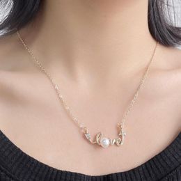 Pendant Necklaces In Fashion Simple Niche Design Love Letter Necklace Cupid Arrow Women's Pearl