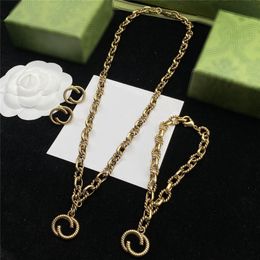 Luxury Necklace Earring Chain jewellery Set Designer 3style Jewellry Sets For Women Gold Ornaments European Gifts Wedding Party