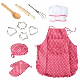 Kitchens Play Food Play House Kitchen Toy Girl Cooking Kitchen Utensils Children's Kitchen Supplies Set Baking Tools Cake Apron Chef Clothes 231127