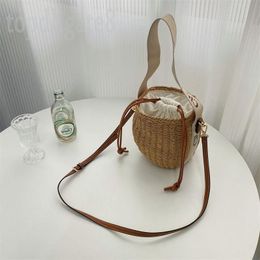 WOODY famous handbag wicker c rattan designer bags convenient carry c easy clutch outdoor travelling shopping crossbody straw bags woven stripe XB015 C23