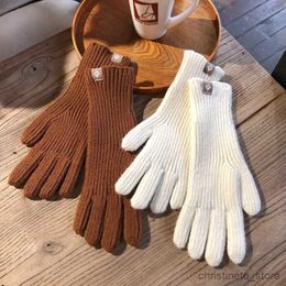 Children's Mittens Women's Winter Gloves Cute Plush Warm Riding Gloves Women Solid Gloves Fluffy Work Kids R231128