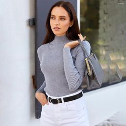 Women's Sweaters Solid Colour Semi-turtleneck Sweater European And American Fall/Winter 2023 (24 Colours In Stock) Slim Knit Undershirt
