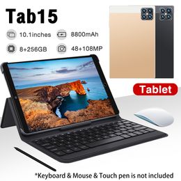 2023 Novo Tab15 Tablete de aprendizagem, construído em Khan Academy App de renome globalmente Khan Dimension 9000, 10 núcleos, tela de 10,1 polegadas, sinal 5G, 8 GB+256 GB, 8800mAh, Android 12