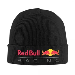 Berets Red Sports Double-Bull Racing Hats Autumn Winter Skullies Beanies Baggy Caps Female Male Acrylic Bonnet