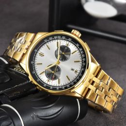 Multifunction Chronograph Mens BREI 1884 Wristwatches designer Quartz movement Watches Top Brand Ber clock Stainless steel strap date fashion Luxury men Watch