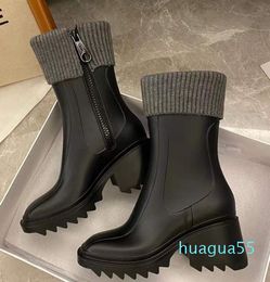 Waterproof Welly Rubber Soles Platform Shoes Outdoor RainshoesLuxury Designer factory shoes