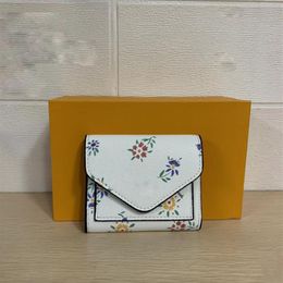 New women's bag wildflowers small daisy short wallet multi-card multi-function card bag clutch bag169i