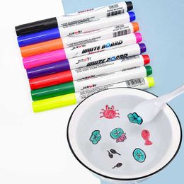 12pcscolor Brush CHEN LIN 4/8/12 Colours Magical Painting Pen Water Floating Doodle Pens Children Early Education Toys Whiteboard Marker P230427
