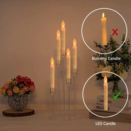 Acrylic Candelabra 5 Arms Candle Holder Centrepieces for Wedding Living Room Dinner Table Christmas Decoration imake864